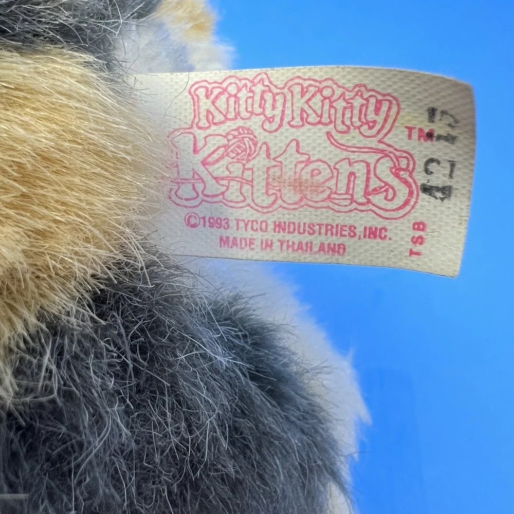 TYCO Kitty Kitty Kittens Calico Cat Plush 1993 7